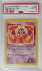 V1723: 2000: Sabrina's Jynx: 57/132: 1ST Edition: Gym Challenge: PSA: 8: NM-MT: 102261317